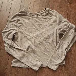 Old Navy Light Beige Long Sleeve Tee